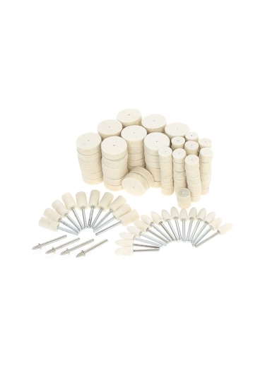 Lemestar 129 Parça Yün Cila Tekerleği Seti - Metal, Ahşap Parlatma Ve Zımparalama İçin Profesyonel Döner Alet Aksesuarları