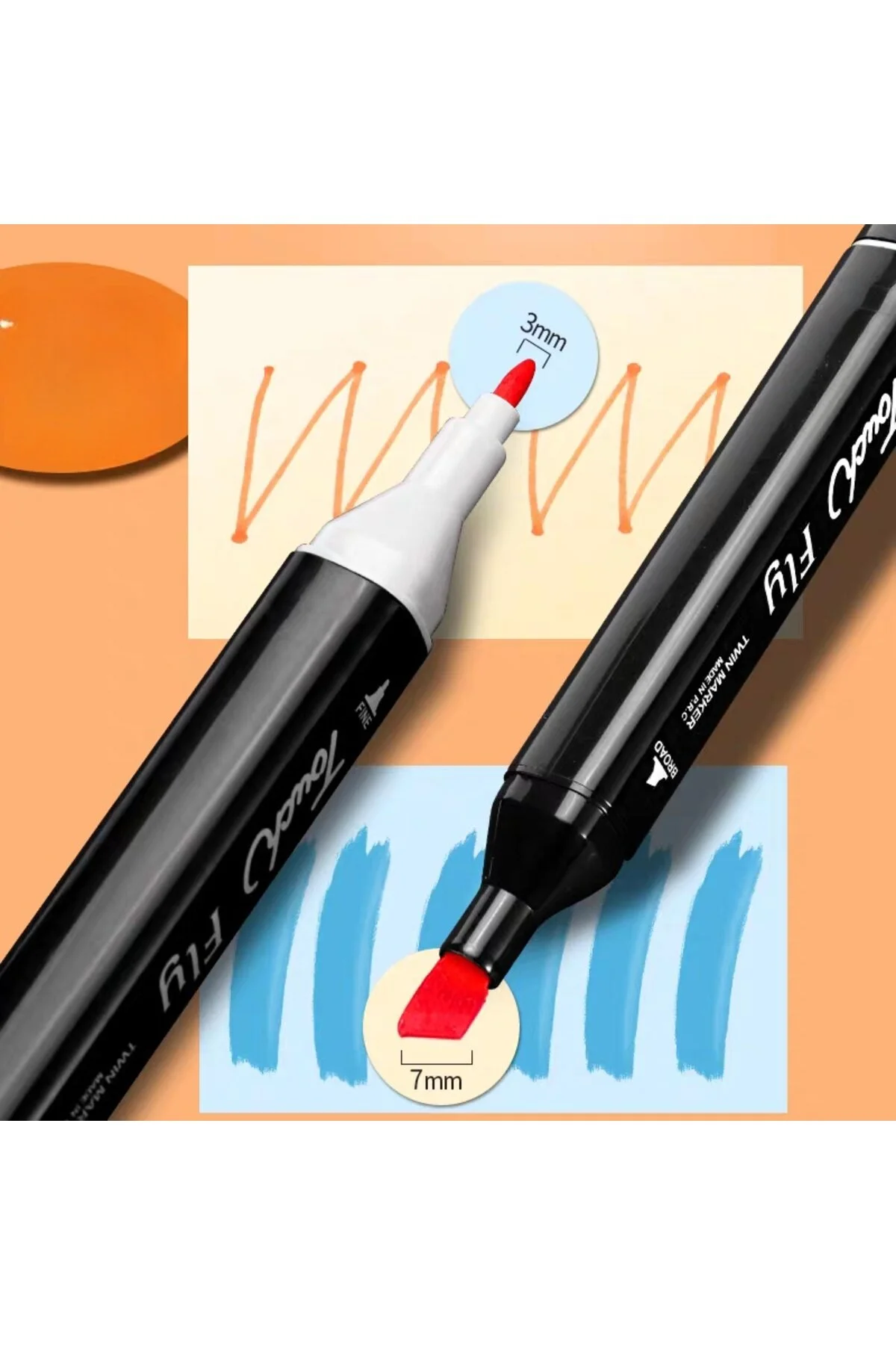 36 Adet Çift Taraflı Marker Kalem Seti Çanta