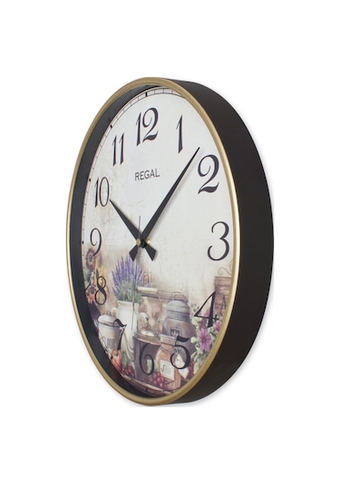 Regal 0638 B6 Vintage Desen Duvar Saati Çok Renkli