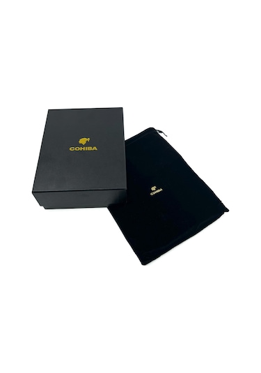 Cohiba Siyah Puro Taşıma Çantası Çakmak Kesici Set