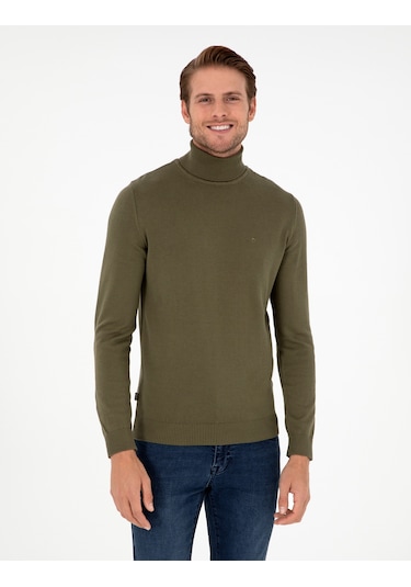 Pierre Cardin Erkek Koyu Haki Kazak /triko 50296582-vr111 Koyu Haki