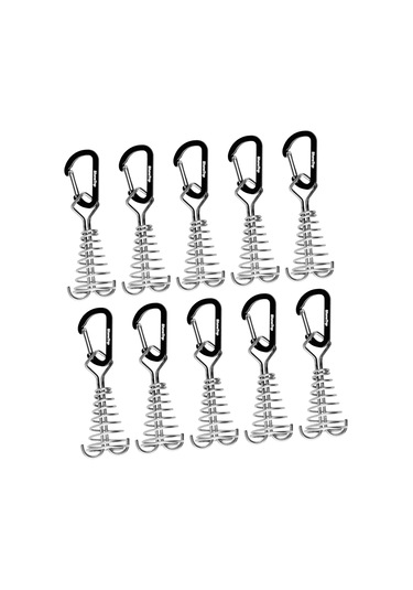 Suntek 10 Parça Güverte Ankraj Mandalları Paslanmaz Siyah Siyah