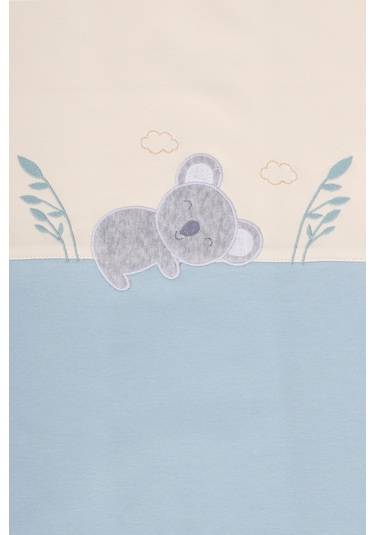 Koala Nakışlı 10 Parça Hastane Çıkışı Zıbın Seti %100 Pamuk Mavi