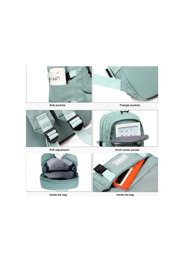 Geeksen Oxford Kumaş Çift Omuzlu Sırt Çantası, Geniş Hafıza, Bölümlü Cepler Ve Ayırılabilir Para Çantası İle Günlük Kullanim, Seyahat Ve Üniversite İçin Erkek Ve Kadın İçin Siyah Siyah