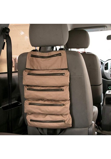 Xiyyadms Siyah Kumaşlı Çok Amaçlı Alet Çantası, 5 Cepli, Fermuar Ve Kanca Tasarımı, Duvar Takma Opsiyonu, Ev, Araba, Dış Mekan Ve Endüstriyel Kullanım İçin Alet Saklama Çantası Siyah