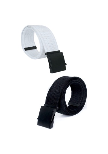 2 Adet Siyah Tokalı Kolon Kemeri 4cm Siyahbeyaz