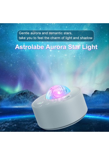 Wezone Romantik Işık Projeksiyon Lambası - Usb Bağlantılı, Uzaktan Kumandalı Gece Lambası Siyah