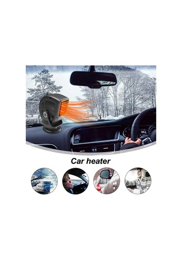 Dancemonkey 9769 12v Araç Isıtıcı Hafif Buz Çözme Ve Sis Giderme - Siyah/kırmızı