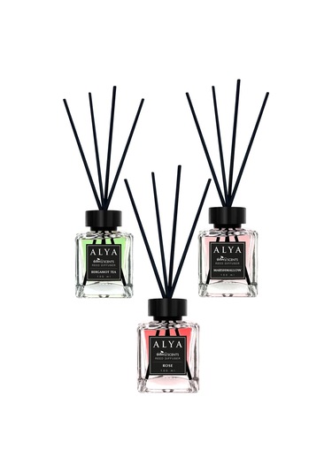 Alya Nature's Scents Bergamot Tea + Mashmallow + Rose Bambu Çubuklu Oda Kokusu 3 x 100 ML