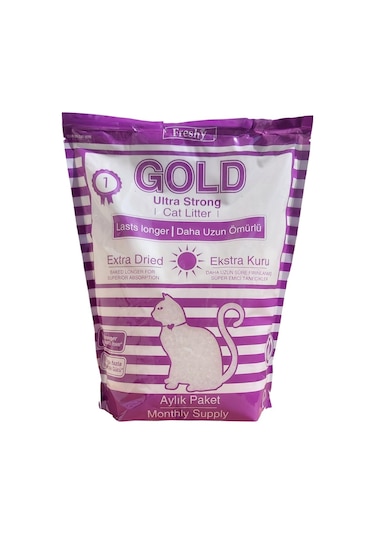Freshy Gold Ultra Strong Silika Kristal Kedi Kumu 4 x 3800 ML