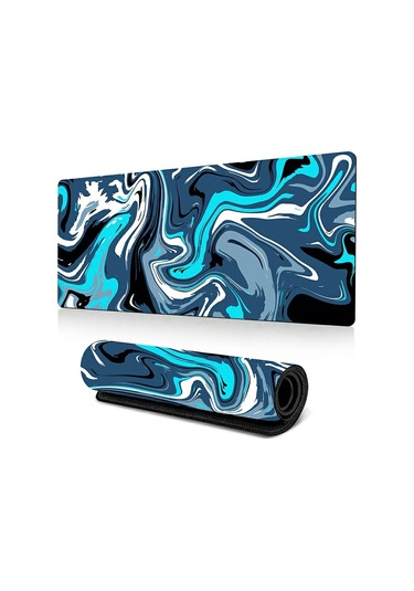 Cbtx 300 X 800 X 3mm Soyut Sıvı Desenli Kauçuk Mouse Pad Büyük Kaymaz Mouse Pad - Stil I