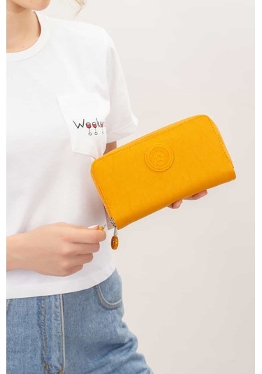 Bizoon 6001 Su Geçirmez Krınkıl Kumaş Kadın Portföy Cüzdan