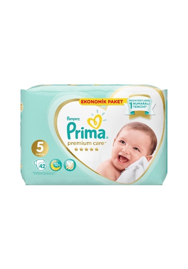 Prima Bebek Bezi Premium Care 5 Beden Jumbo Paket 42 Adet