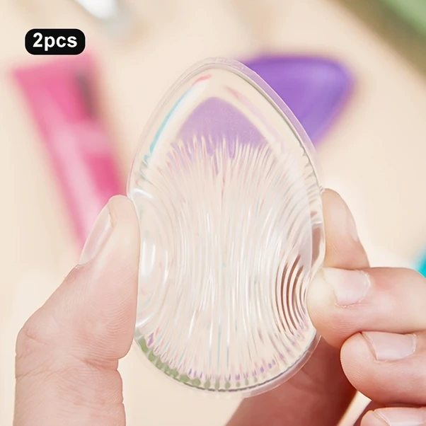 Gateesat 2li Doğal Lateks Şeffaf Silikon Makyaj Süngeri Islak Kullanım
