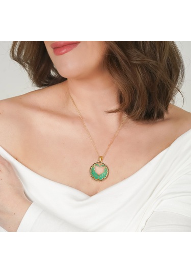 Kayra Mücevher Mineli Başak Burcu Altın Kaplama Kolye