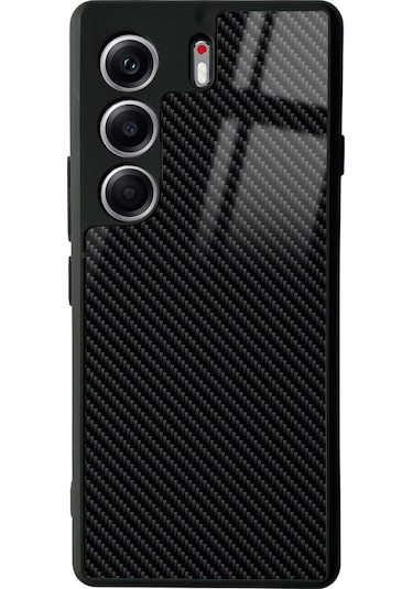 Tecno Camon 40 Pro Uyumlu Carbon Tasarımlı Glossy Telefon Kılıfı Çok Renkli