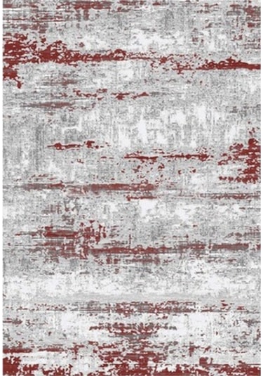 Gri Kırmızı Dijital Baskı Halı Makinede Yıkanabilir Halı Kırmızı