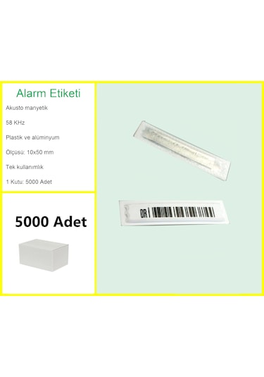 Akusto Manyetik Dr Barkodlu Alarm Etiketi 1 Kutu: 5000'li Kutu