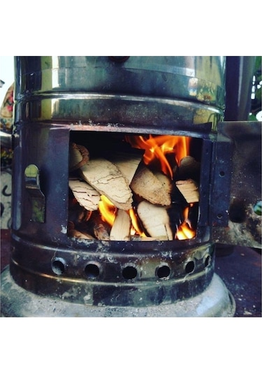 Zarif Iş Krom Semaver 3,5 Lt. Tek Musluk Odunlu Semaver Kömürlü S