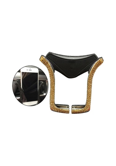 Wisdomselect Bling Telefon Sahibi Evrensel Ayarlanabilir Araba Telefonu Altın Altın Torpido Üstü Y31u84