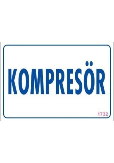 Mey Najmaddin Kompresör Uyarı Levhası 17,5x25 Kod:1732 Najmaddin