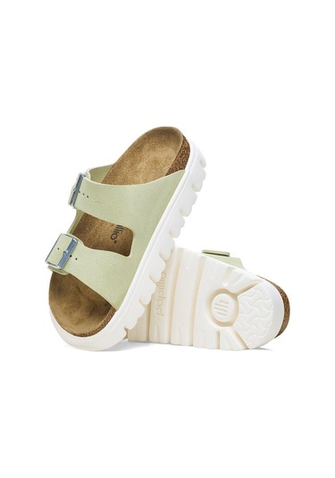 Birkenstock Arizona Chunky Vl Soluk Yeşil Çift Tokalı Kadın Terlik 1026888 V Yeşil