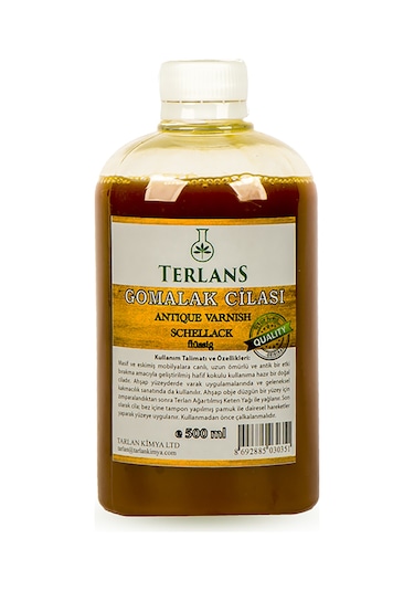 Terlans Doğal Ahşap Cilası Gomalak 500 ML + Sürme Topu