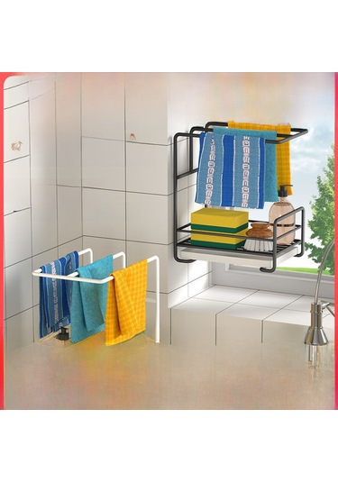 Youtek Mutfak Mop Ve Havlu Kurutma Rafı - Duvar Montajlı + Su Topu Hediyeli, Çok Amaçlı Depolama Aleti, Yeşil Renk Küçük K天鹅 Modeli Diğer