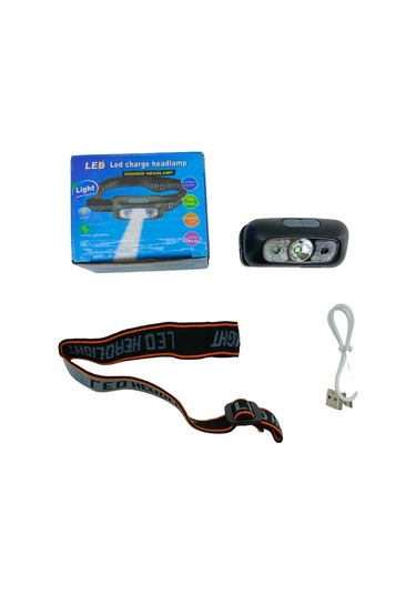 Led Charge Headlamp Usb Şarjlı Kafa Lambası Fener Oynar Başlı Çok Renkli