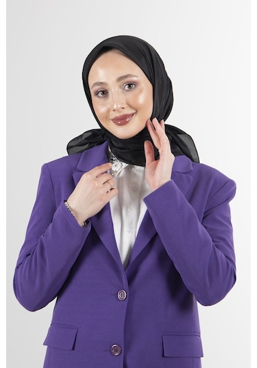 Latte Brisa Vual Eşarp /1196 - Siyah