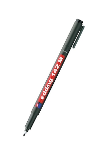 Edding E-142 M Çok Amaçlı Siyah Asetat Kalemi Siyah