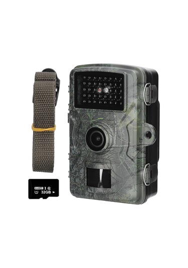 Hallow-16mp 1080p Gündüz Gece Fotoğraf Videosu Kamerası Kamuflaj