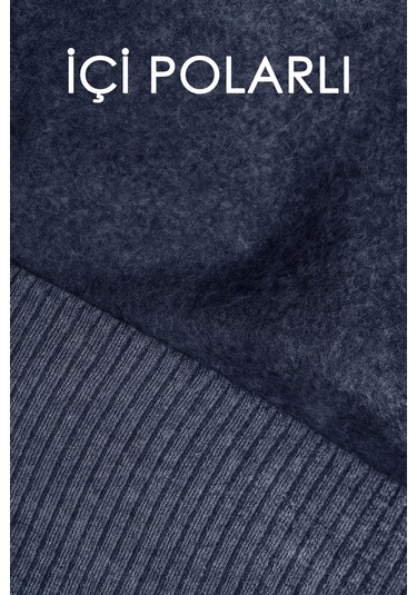 Erkek Paçası Ve Beli Lastikli Üç İplik Şardonlu Eşofman Altı 0341 Lacivert Lacivert