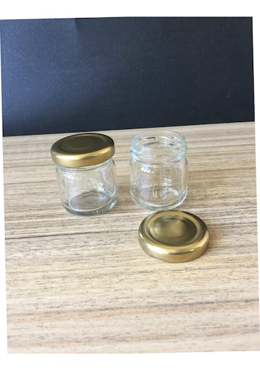 40 Cc Cam Kavanoz - 25 Adet - Gold Kapak.Mutfak.