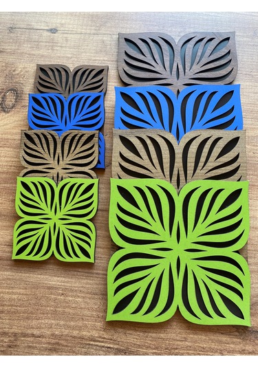 8'li Büyük Boy Ve Küçük Boy Ahşap Nihale Seti 7