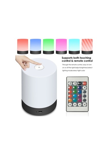 Led Gece Lambası Usb Renk Sıcak Beyaz Aydınlatma Aracı Dokunmatik Kontrol El Lambası Bebek Çocuk Odası Yatak Odası Dekoru Diğer