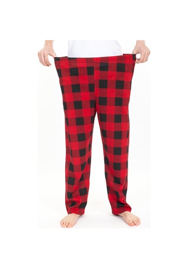 Büyük Beden Erkek Pijama Altı Cepli Fermuarlı Blr-08- 1005 Kırmızı