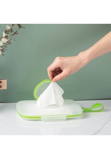 Moveevo Baby-friendly Kalp Desenli Taşınabilir Islak Mendil Kutusu - Seyahat Ve Ev Kullanıma Uygun, Sağlıklı Saklama Beyaz + Pembe