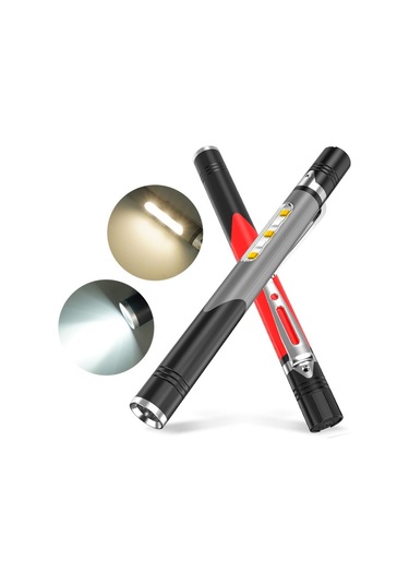 Sones B35 Xpg+led Mini Kalem Işığı Üç Işık Kaynağı Kullanışlı El Fenerleri Gri