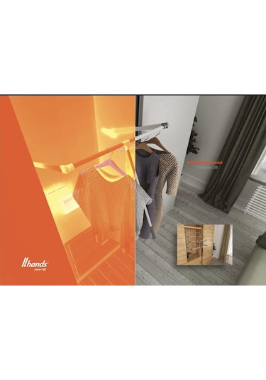 Hands Lift Gardrop Dolap Elbise Askı Asansörü Gri