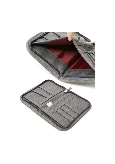Travel Yol Seyahat Belgeleri İçin Gri Cüzdan Organizerı 243748847 Gri