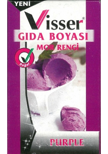 Visser Mor Toz Gıda Boyası Net 9 Gr.