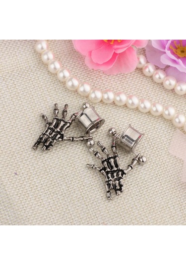 Homyl 2 Adet Paslanmaz Çelik İskelet El Kulak Tıkaçları 12mm Gümüş