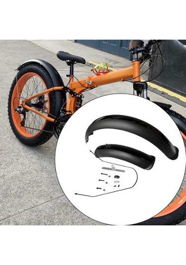 Suntek Bisiklet Çamurluk Ön Arka Set Dağ Bisikleti Için 26 Siyah