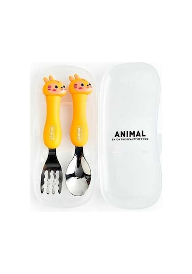 Pazly 2 Adet Çocuk Seyahat Yemek Seti, Taşınabilir Çatal Kaşık Takımı, Seyahat Çantası Diğer