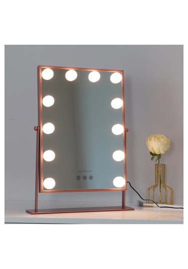 Land Of Myth LOM2087 Hollywood 3 Renk Led Makyaj Aynası Gold