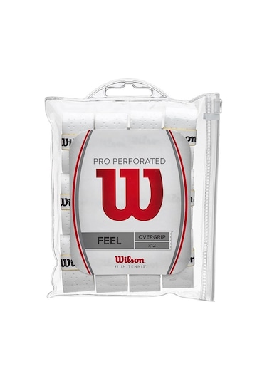 Wilson Beyaz 12'Li Pro Overgrip Perforated Beyaz