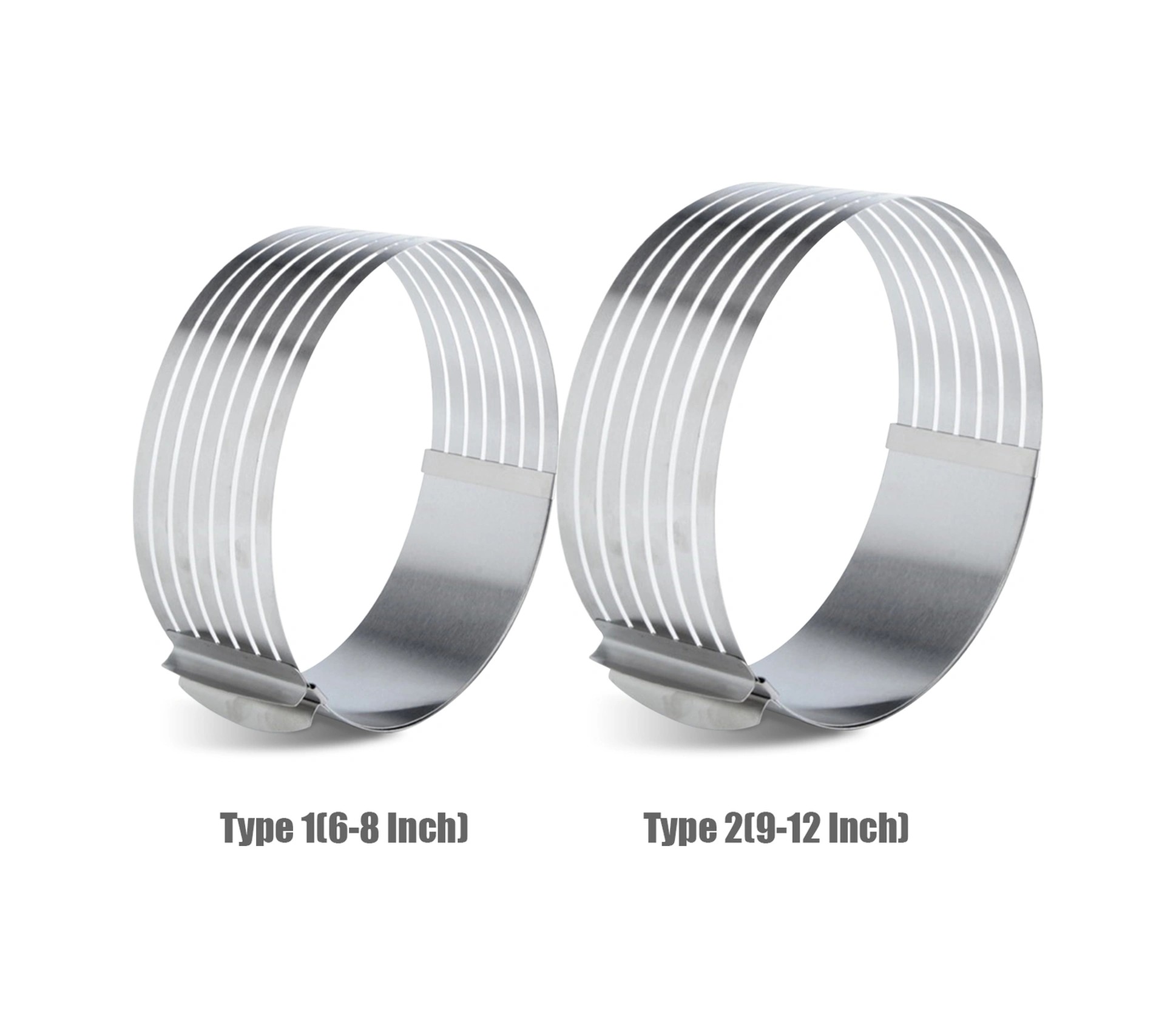 Youmex 6-8 İnç Ayarlanabilir Paslanmaz Çelik Pastry Dilimi, Mousse Ve Tatlı Kesici Alet Diğer