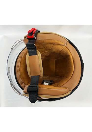 Nero Tk-06 Şefaf Vizörlü Yarım Açık Kask Parlak Lacivert