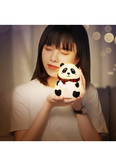 Prestigegoods Sevimli Panda Usb Şarjlı Led Gece Lambası - Renkli Aydınlatma & Çocuk Odası İçin Harika Diğer